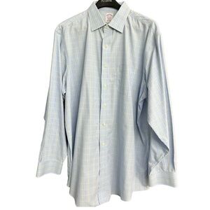 Brooks Brothers Classic Blue Dress Shirt Size‎ 17.5